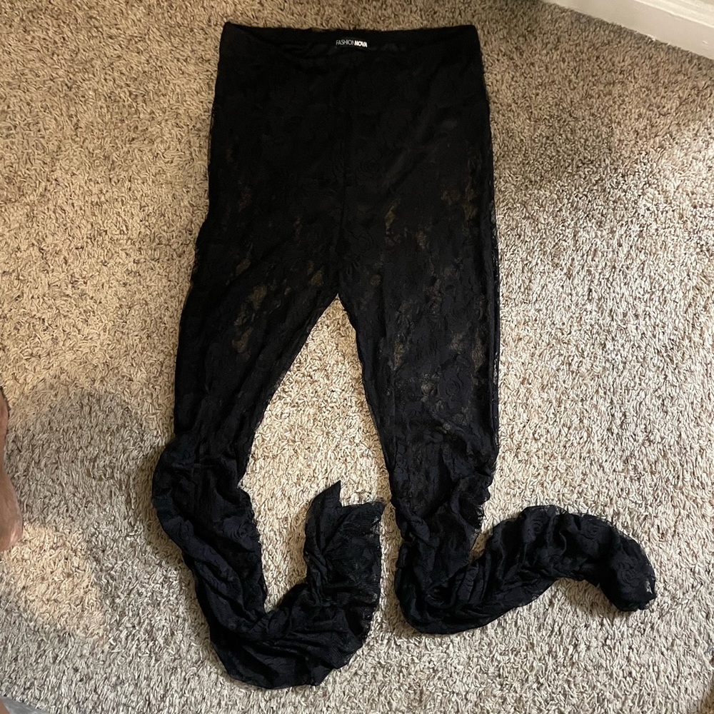 Black Lace Leggings